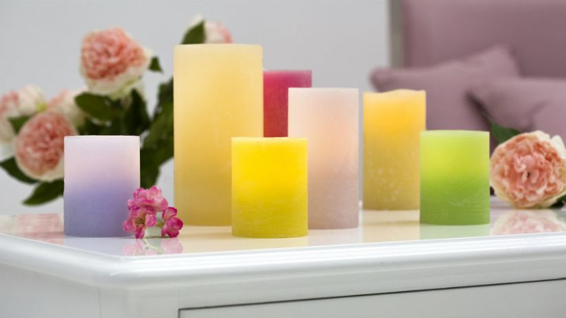 Bougies colorées avec LED