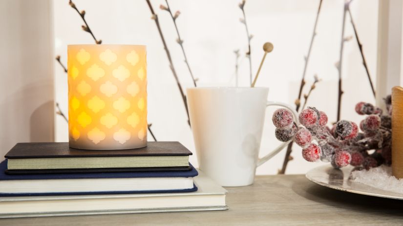 Jolie bougie LED jaune