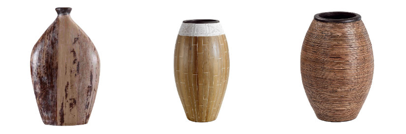 Grand vase en bois