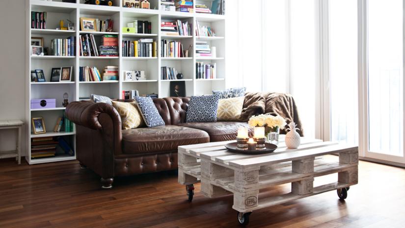 sofa Chesterfield brązowa