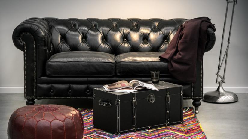 sofa Chesterfield skórzana