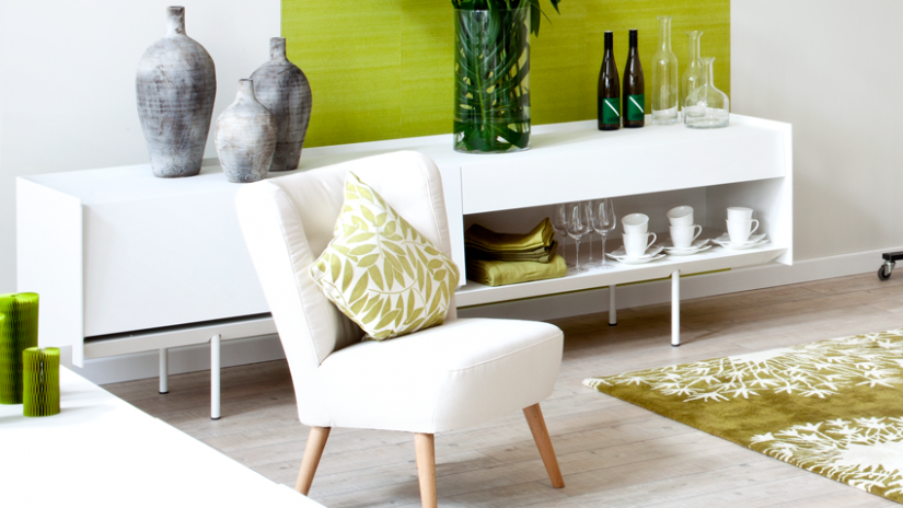 zielony salon aranżacje