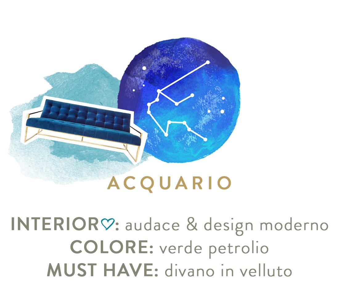 decorare casa secondo lo zodiaco acquario