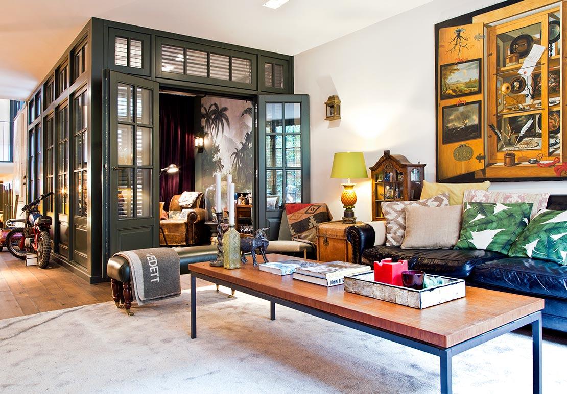 loft retrò porte verdi