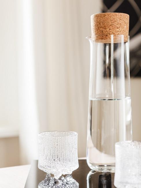 Brain Food Caraffa di acqua mezza piena con bicchiere