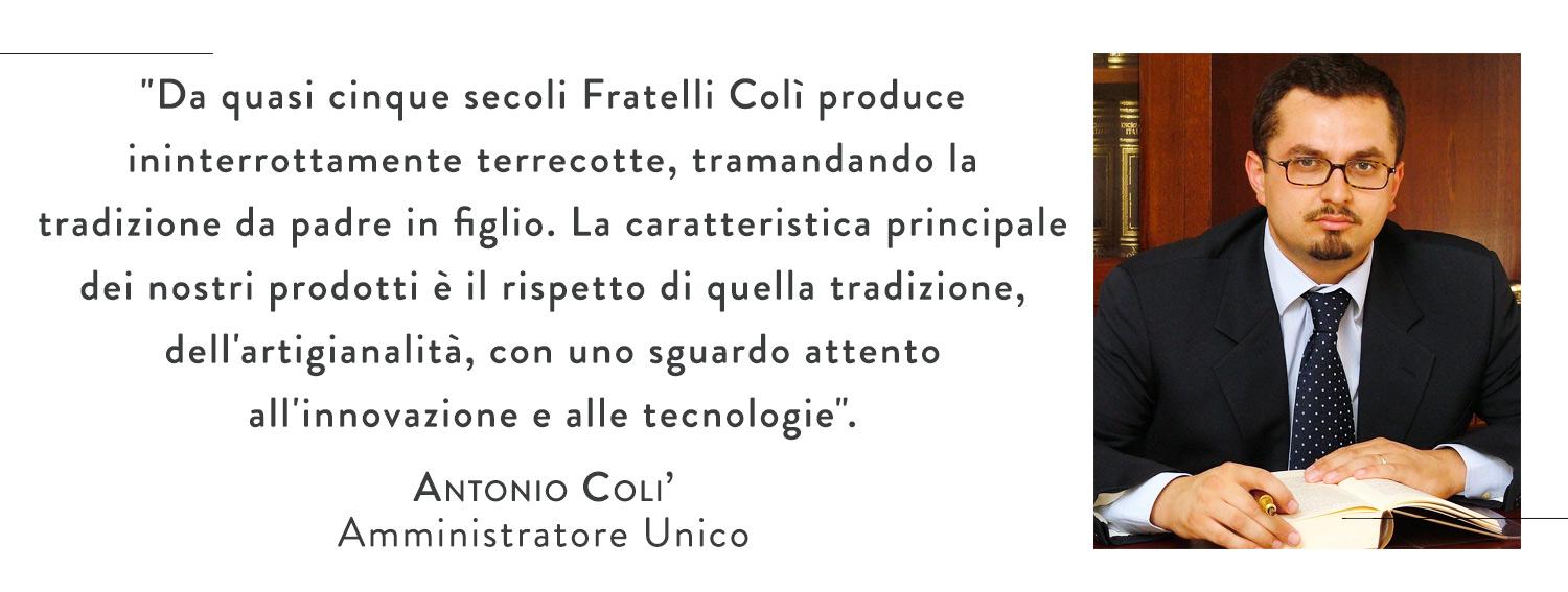 Fratelli Colì, Terracotta, Mise en place, Decorazioni, Made in Italy