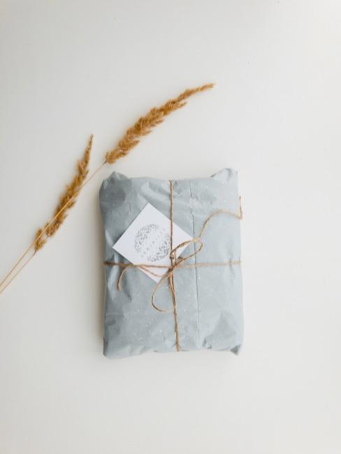 Regali di matrimonio fai da te Regalo blu su sfondo bianco