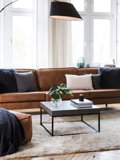 Leder reinigen Ledersofa in Wohnzimmer