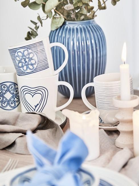 Pesci decorativi Accessori per la tavola in stile marittimo bianco e blu