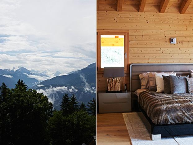 Un chalet en los Alpes suizos