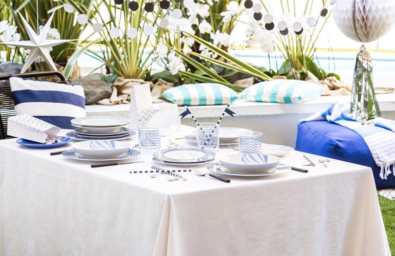 Party bianco e blu
