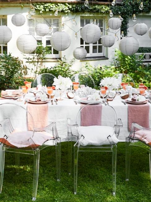 Decoración del jardÃn para una baby shower