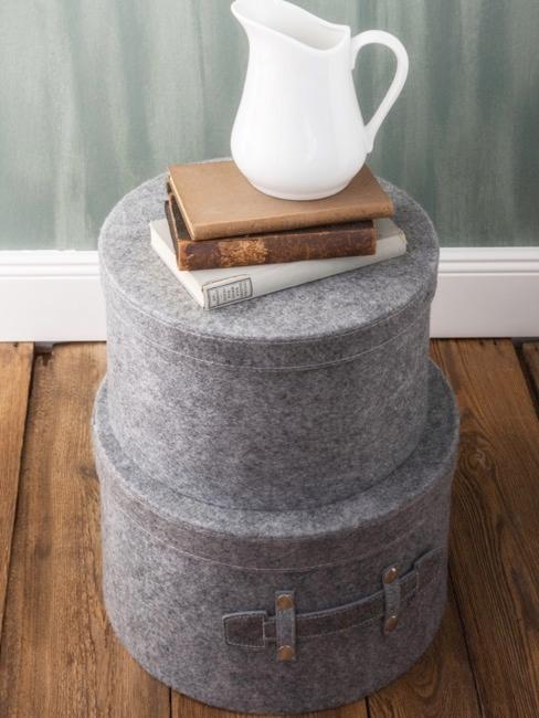 Filcowe pudeÅka w stylu Shabby Chic z dekoracjÄ