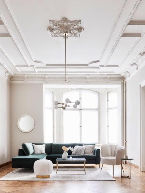 Lampes de salon design Salon ancien rénové avec mobilier design