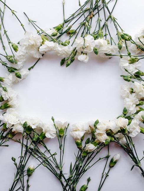 Couronne de fleurs blanches