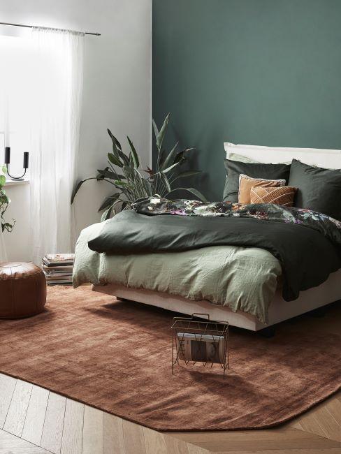 colori camera da letto camera da letto con parete verde scuro