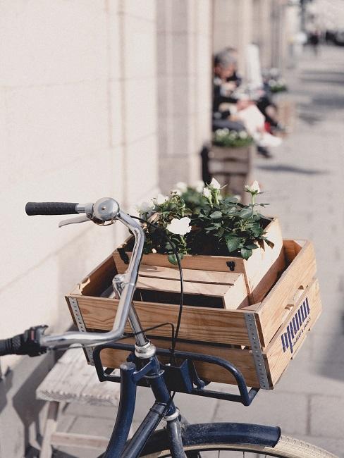 cesta decorada en bici