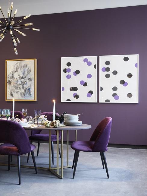 Farbkombinationen Lila Esszimmer