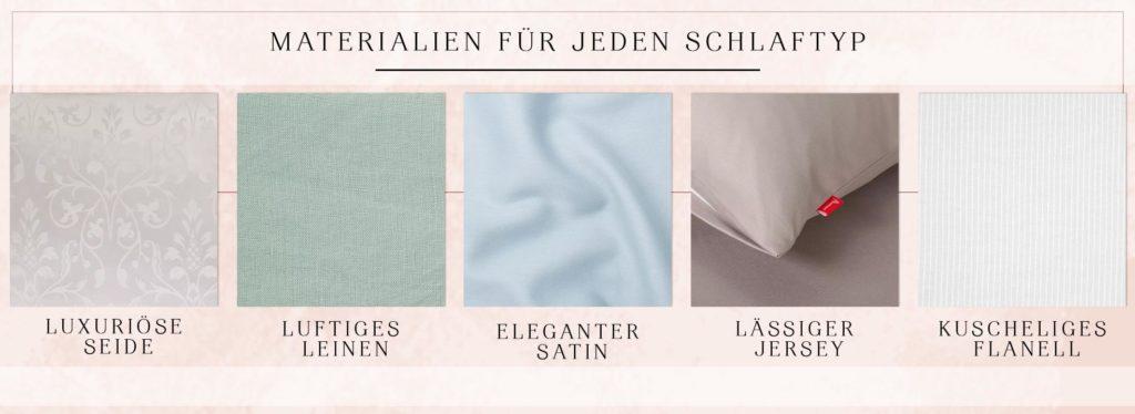 Bettwäsche Materialien für jeden Schlaftyp