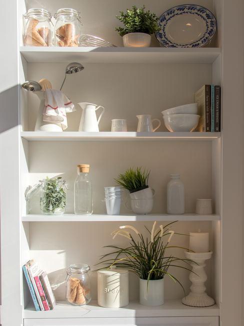 organizacion-de-la-cocina Estanterías de la cocina organizadas por estante