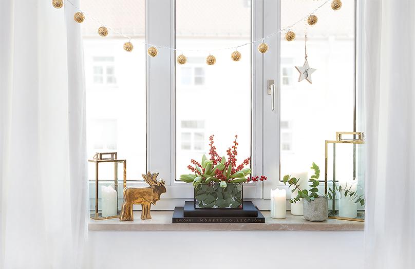 Kreative Weihnachtsdeko für's Fensterbrett