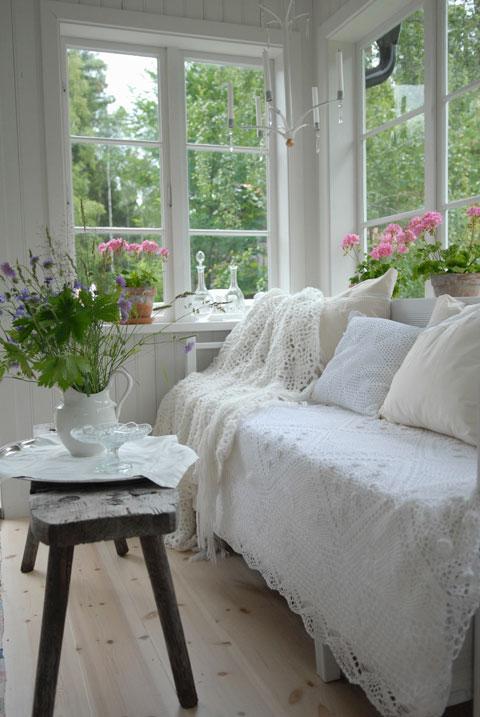 Romantische Loggia-Ecke
