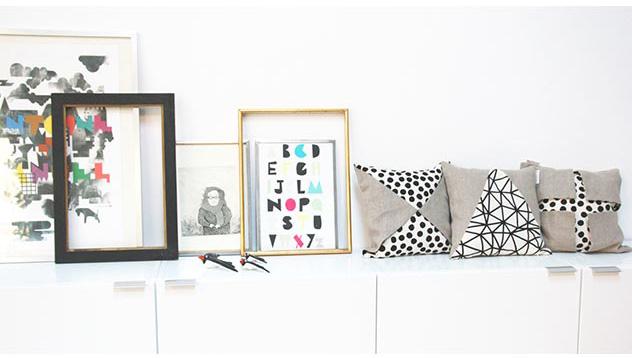 Des coussins comme des tableaux !