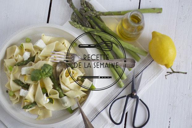 Recette Pappardelles aux asperges vues par le blog Besly