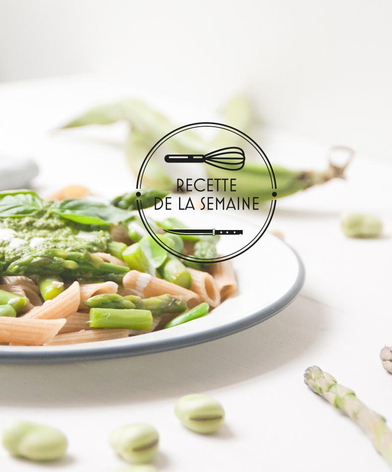 Penne aux fèves & asperges par le blog Become a dinosaur