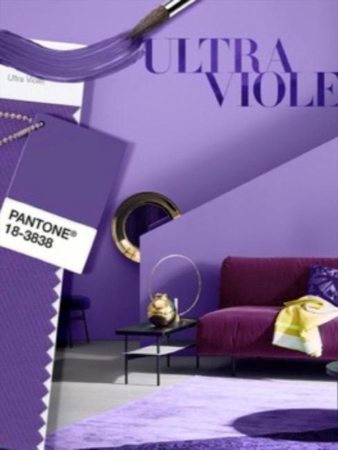 Ultravioleta como el color pincipal del salón