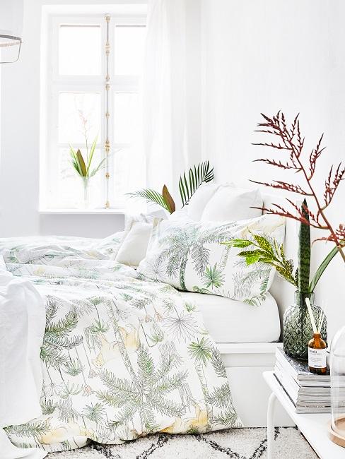 Fenster verdunkeln Schlafzimmer Fenster verdunkeln Schlafzimmer mit weß-grüner Bettwäsche