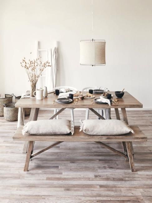 Eettafel wood Rustieke vintage eettafel van hout