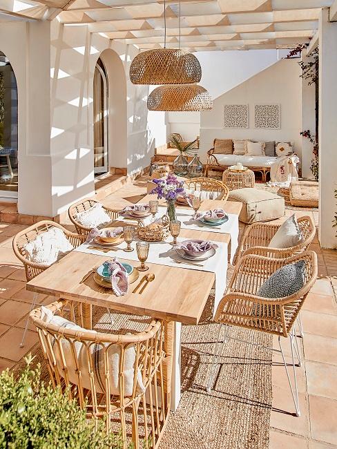 Sommerdeko Tisch Sommerlich gedeckter Tisch
