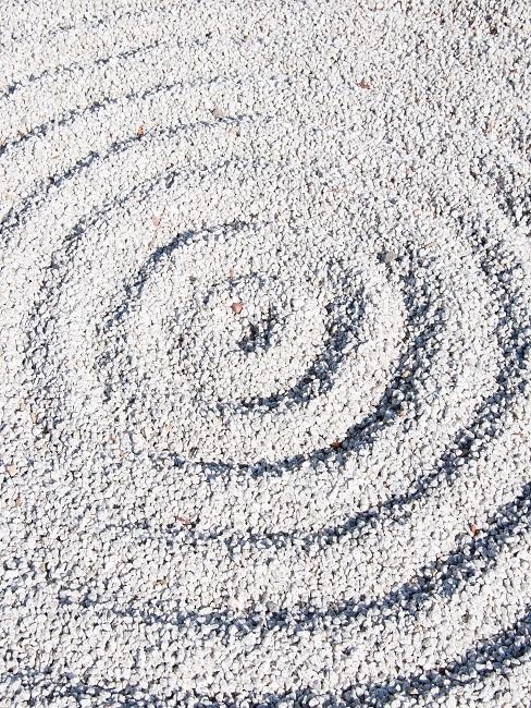 Zen Garten Kies Wellen Wasser Struktur