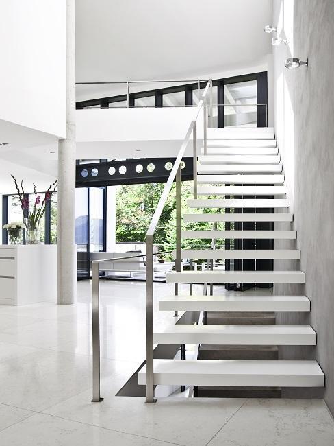 escalier-design-blanc Escalier moderne blanc