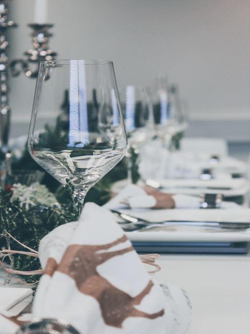 Kerstservetten Kerst tafel met servetten