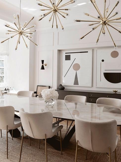 Wandgestaltung Esszimmer Esszimmer mit Bildern