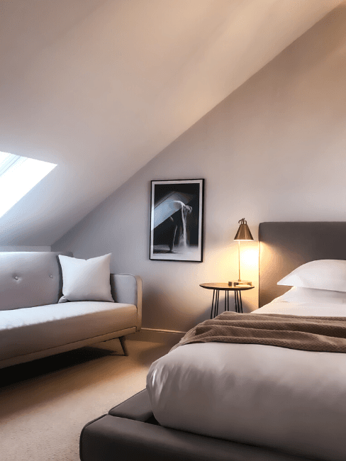 Appartamento mansardato Camera da letto in mansarda