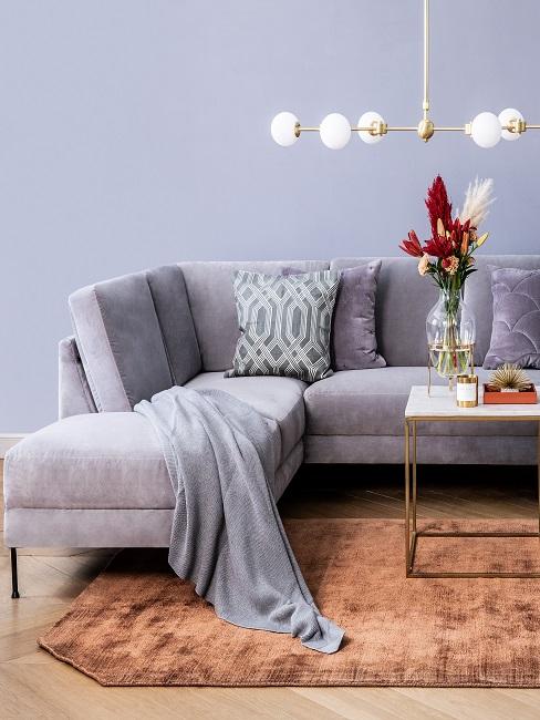 Wohzimmer in Grau und Hellblau