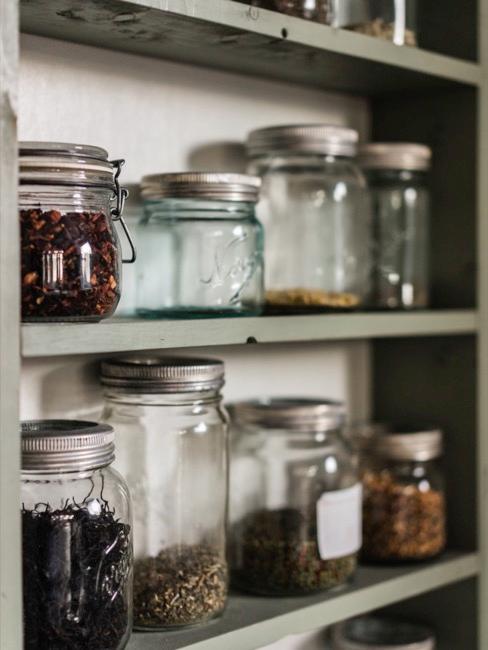 Pots à épices Étagères de cuisine avec pots à épices