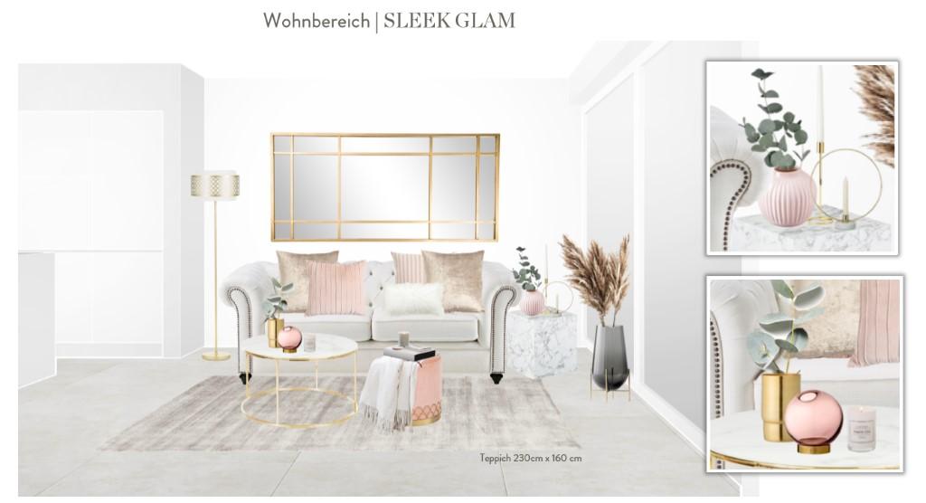 Reihenhaus einrichten Wohnzimmer Sofa Entwurf 1