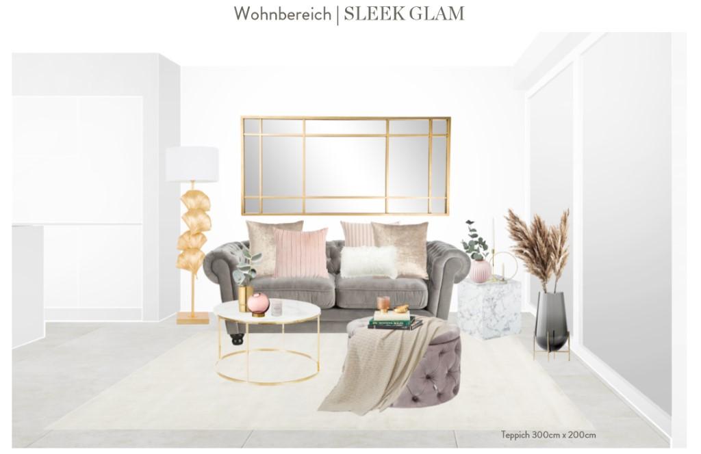 Reihenhaus einrichten Wohnzimmer Sofa Entwurf 2