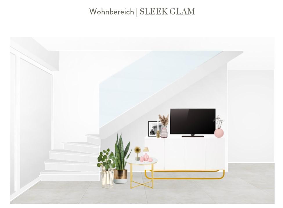 Reihenhaus einrichten Wohnzimmer Sideboard Entwurf 2