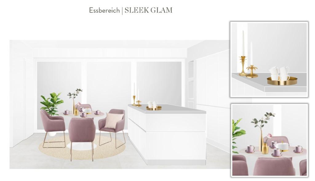 Reihenhaus einrichten Essbereich Esszimmer Entwurf 1