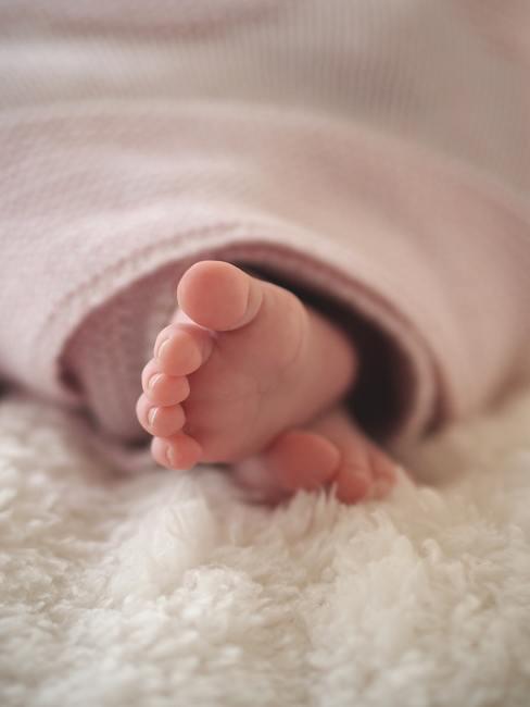 kleine-babykamer Baby liggend op de wieg