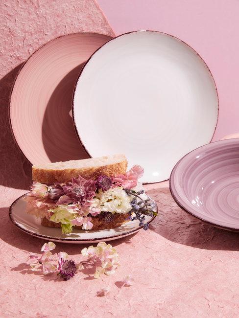 Zomer decoratie header Zomer decoratie servies pasteltinten oud roze