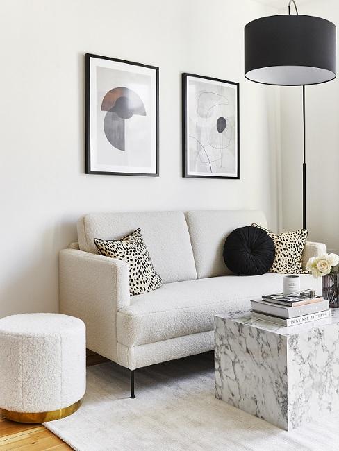 Erste eigene Wohnung Banner 2 Wohnzimmer in erster eigener Wohnung in Grau, Weiß und Schwarz