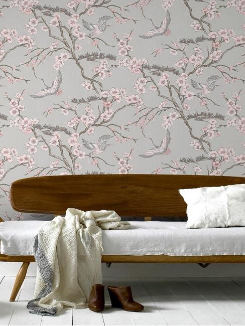 Tapeten Trends 2020 Zimmer mit Muster-Tapete