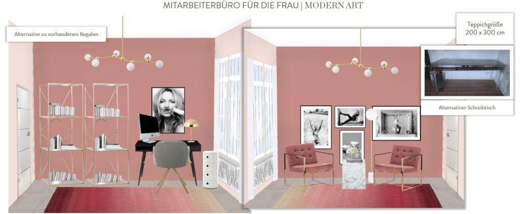 Büro einrichten Modern Art Frau