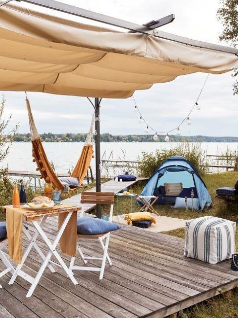 glamping glamping con tenda, gazebo e amaca
